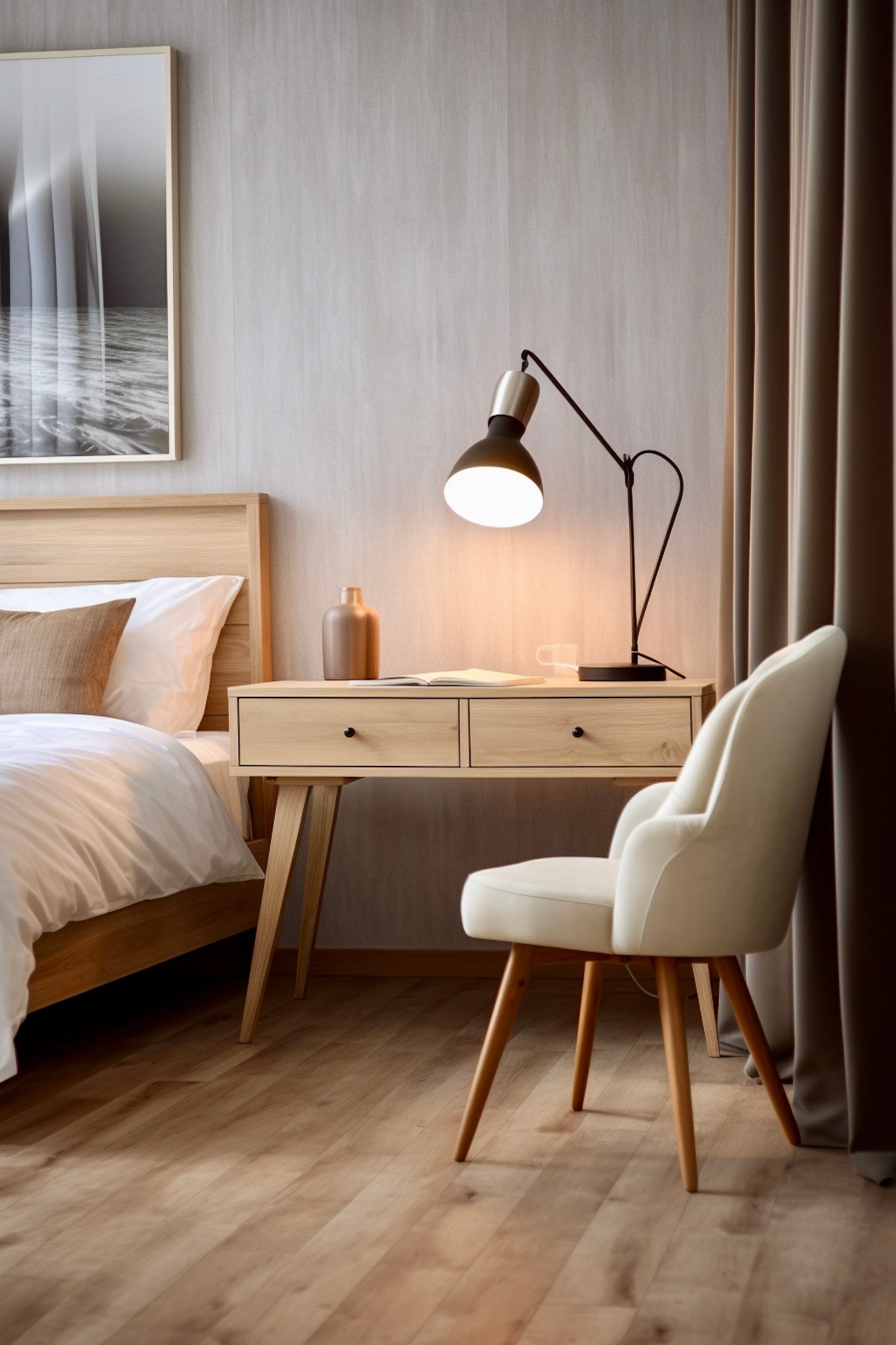 astuce mini coin bureau dans petite chambre