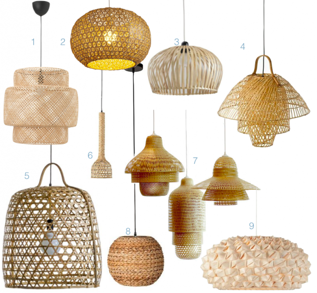 ou trouver une suspension lampe bambou decorative pas chere