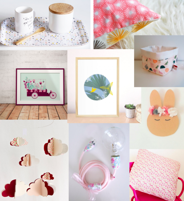 déco printemps affiche retro camion fleuriste