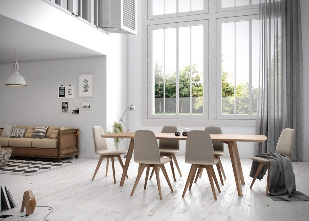 salle à manger loft verrière blanche design - blog déco clem around the corner