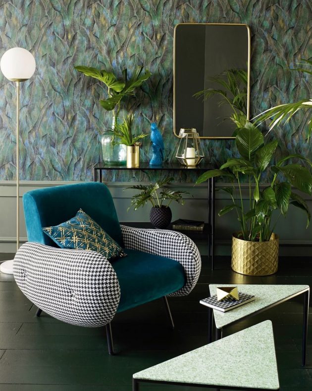 bout de canapé métal et terrazzo granito