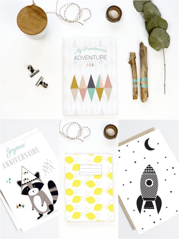 Papeterie originale en ligne carnet green and paper