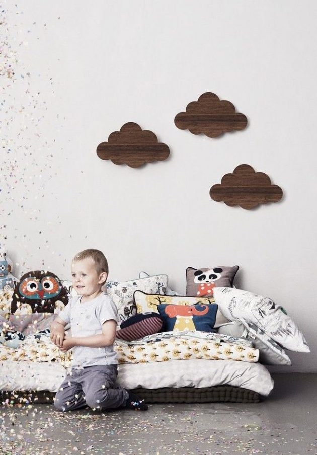 lampe nuage en bois chambre enfant ferm living