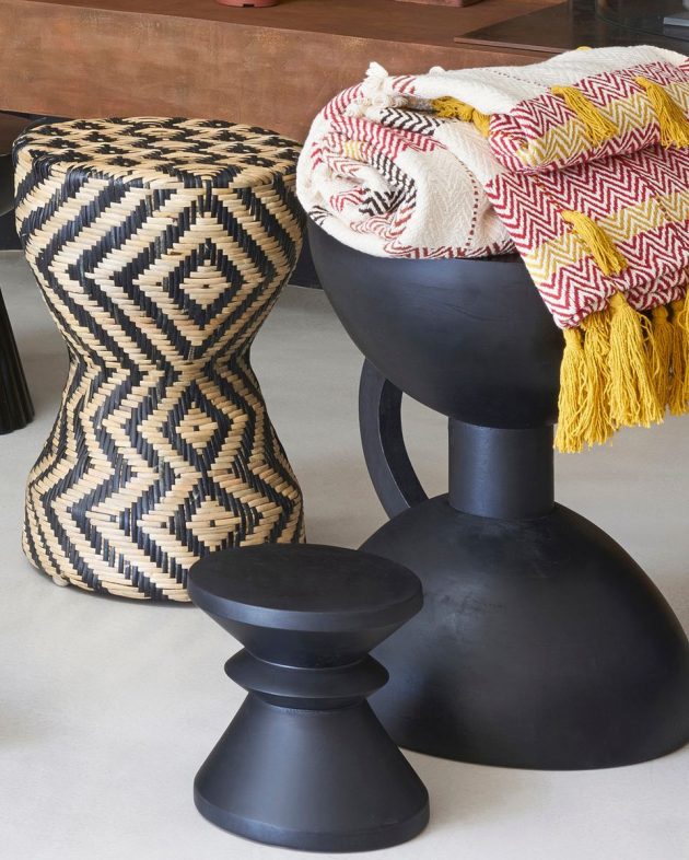 la redoute deco boho tabouret table basse rotin