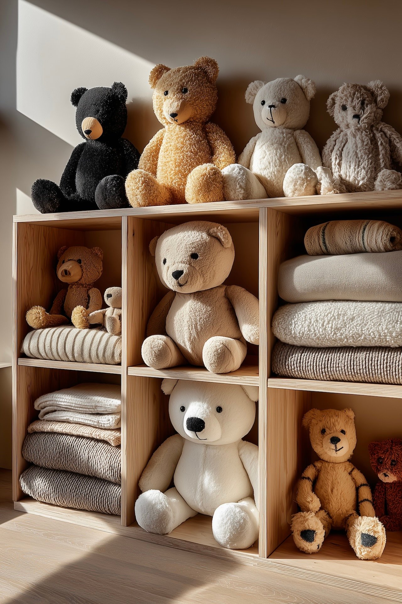 diy étagère cubes bois rangement chambre enfant