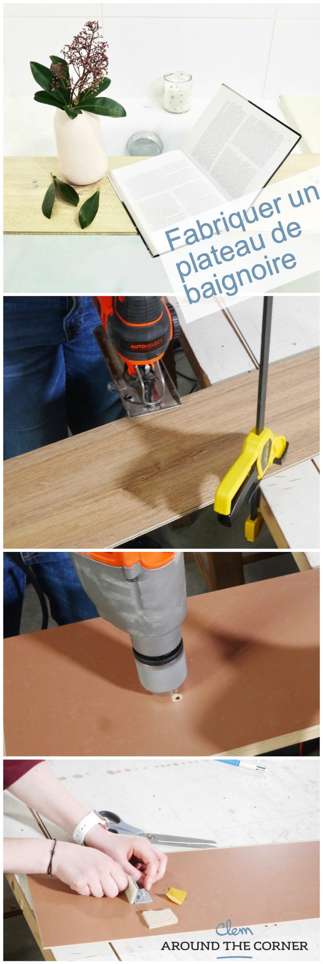 fabriquer un plateau de baignoire blog création deco diy