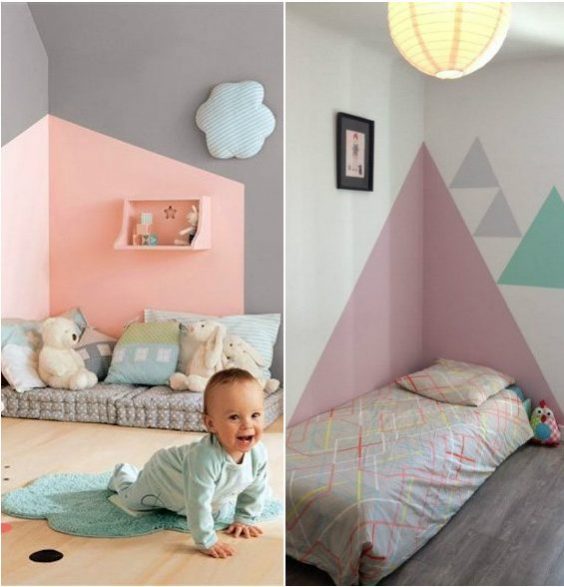 tete de lit en peinture maisonnette