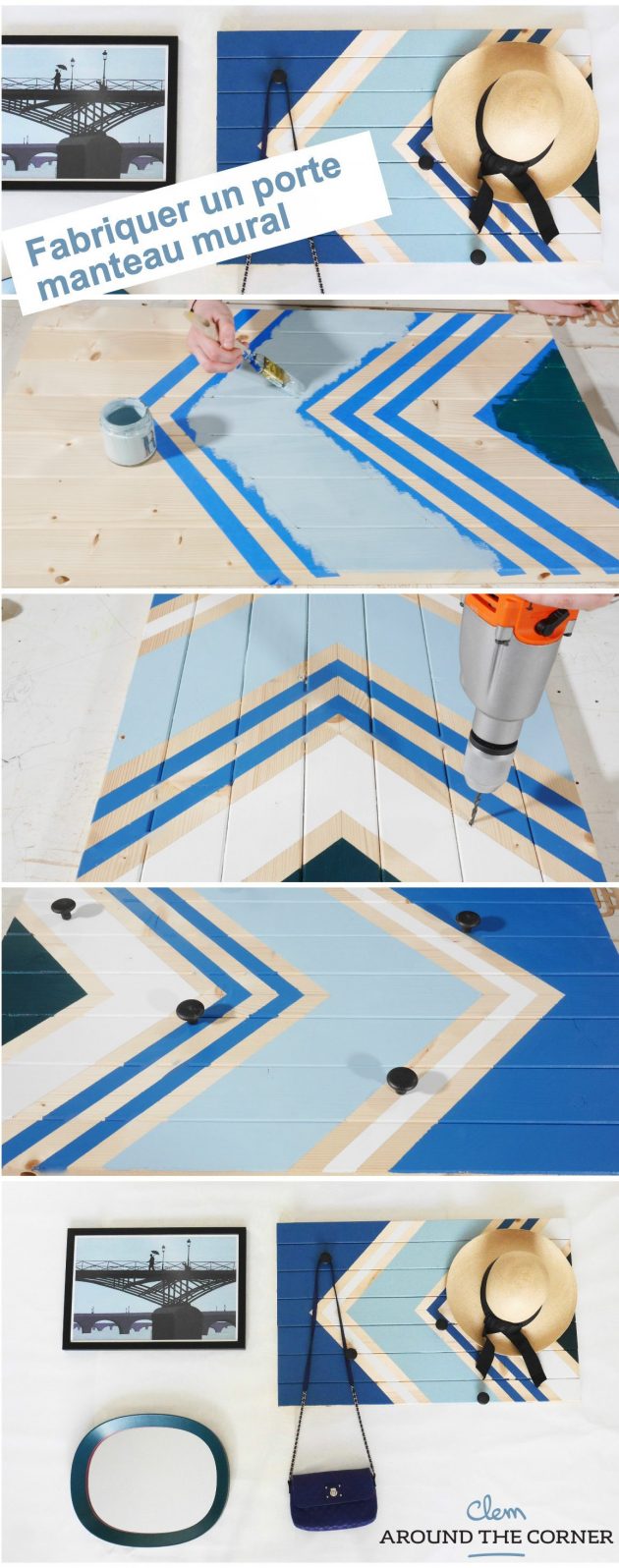 Fabriquer un porte manteau mural