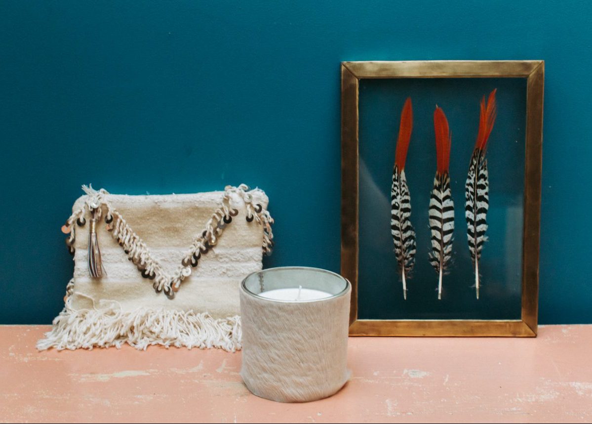 decoration le bazar de lorafolk mur bleu turquoise