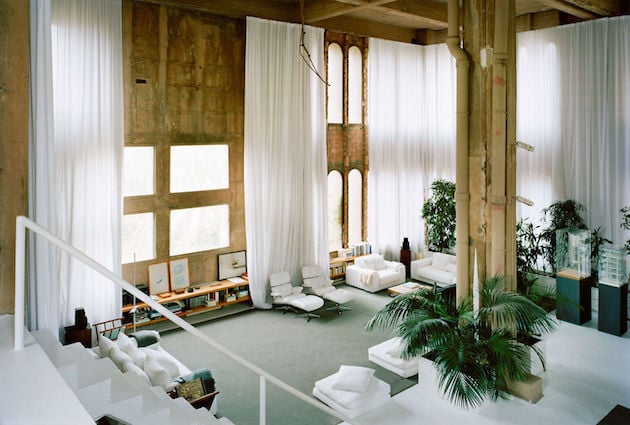 deco la fabrica ricardo bofill loft usine salon blanc