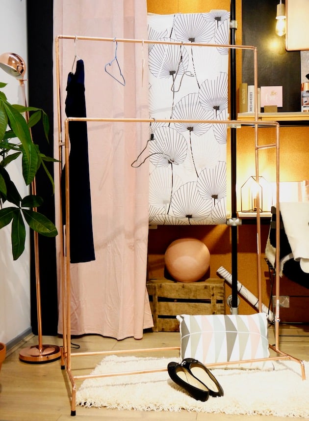 objet en cuivre à faire soi meme penderie minimaliste