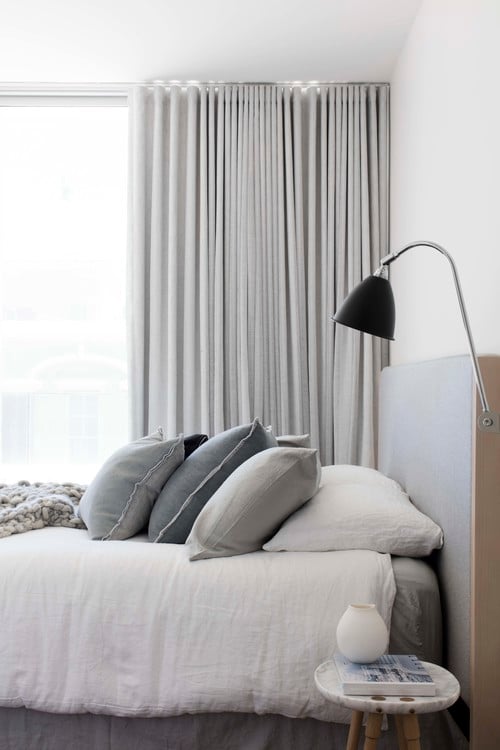 chambre scandinave bord de mer lin