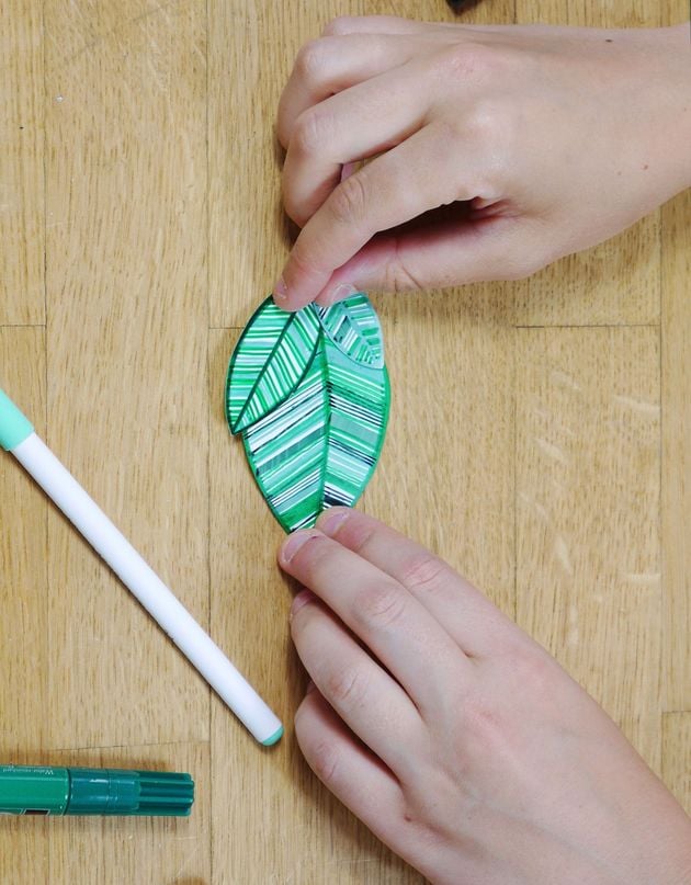 collage des feuilles diy photos