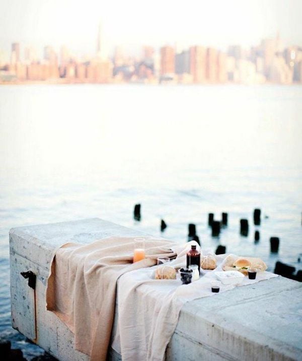 pique-nique deco champetre bord de seine