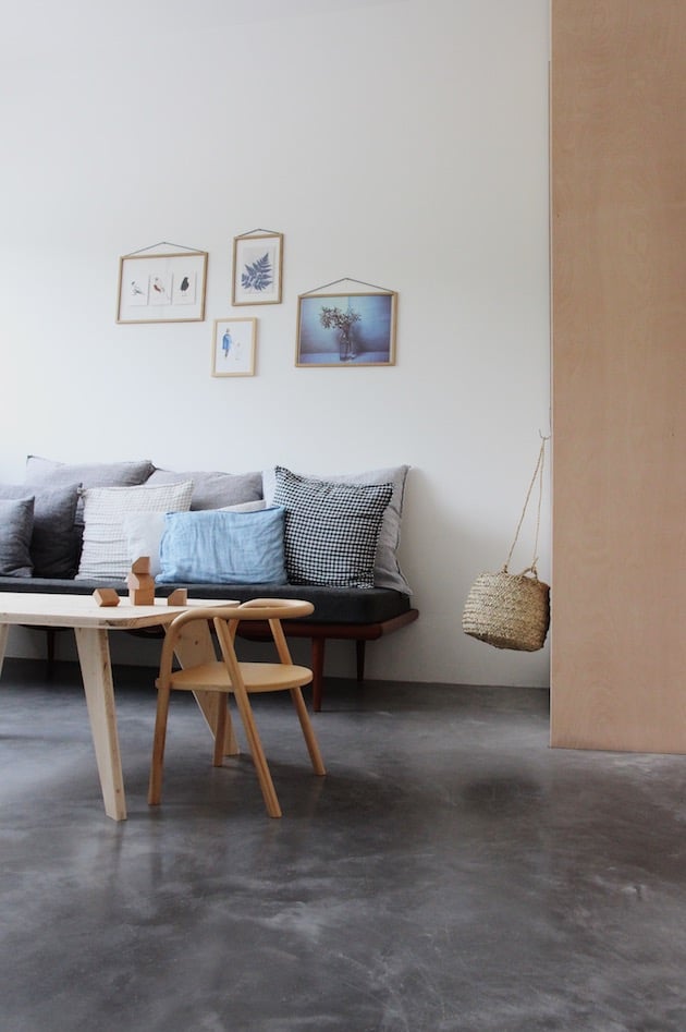 salon béton ciré style minimaliste déco kinfolk