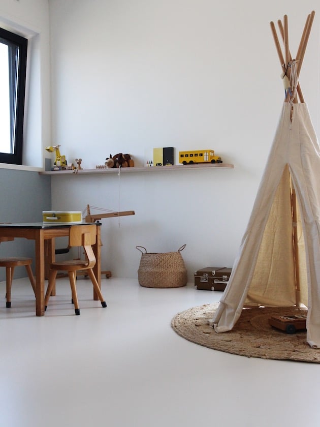 tipi chambre enfant lin deco scandinave