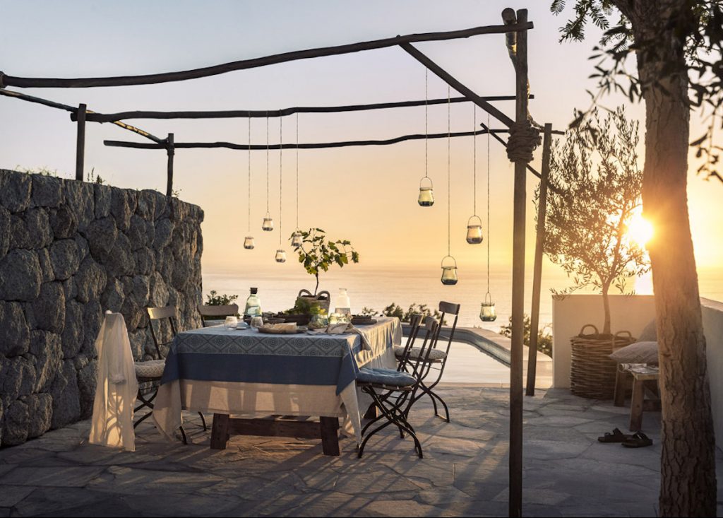 h et m home blog déco table extérieur