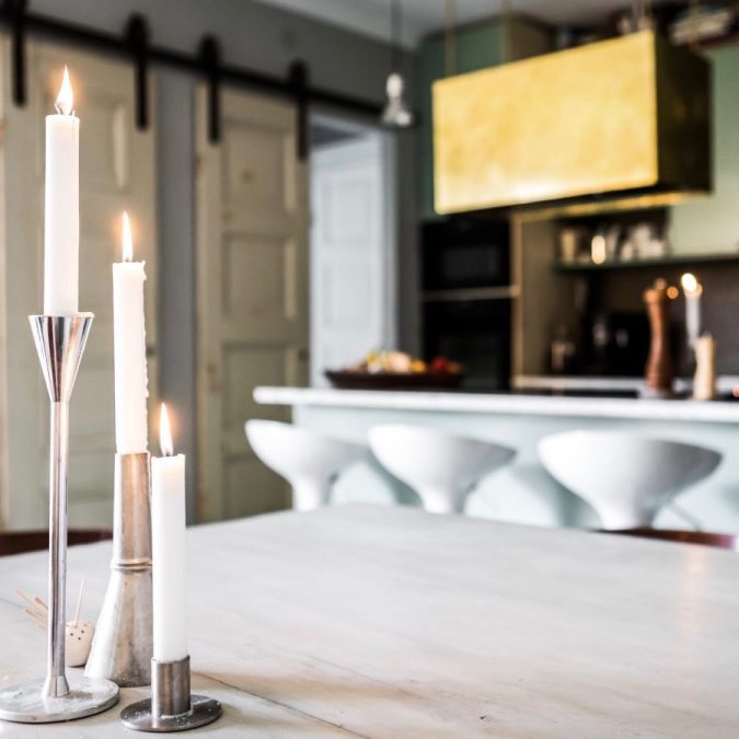 déco industrielle vintage hotte robinet laiton