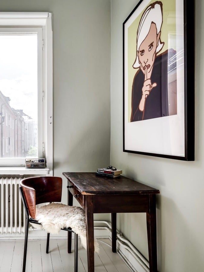 déco industrielle vintage retro pour coin bureau