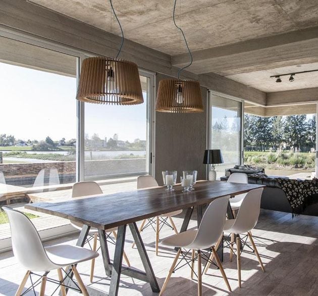 salon gris type loft