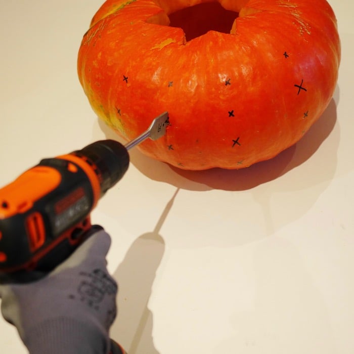perceuse diy citrouilles halloween decoration