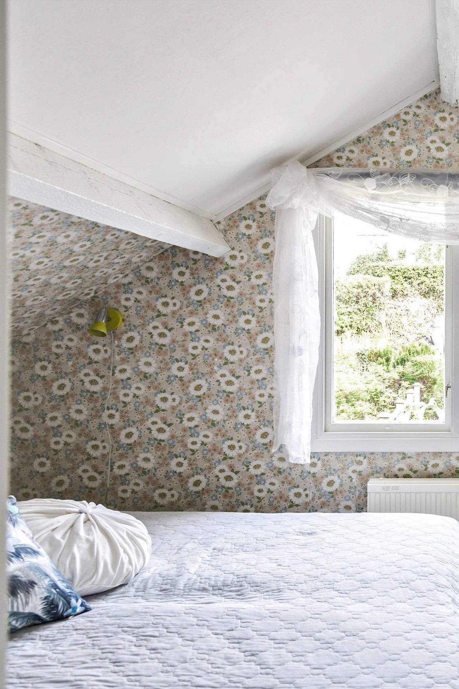 papier peint fleur marguerite jaune vert attic