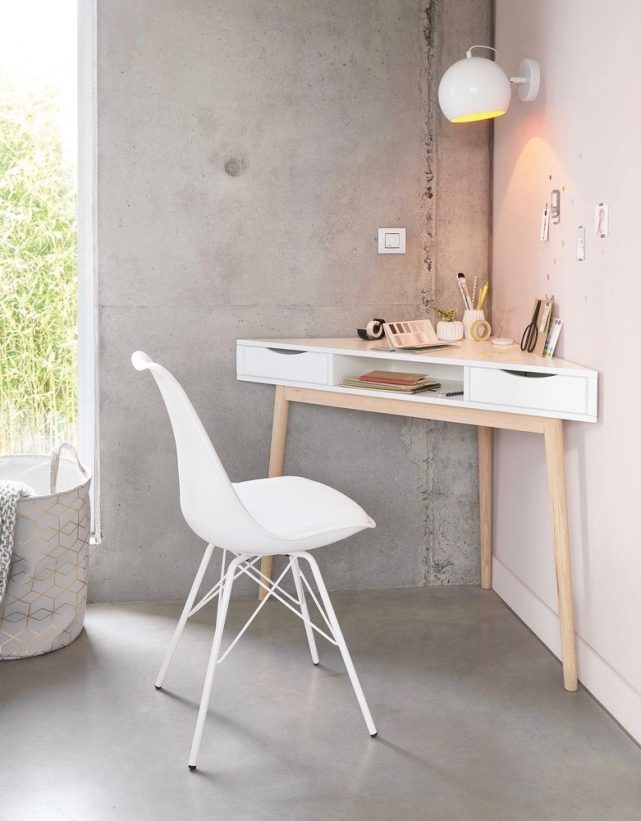 petit bureau d angle vintage blanc maison du monde blog