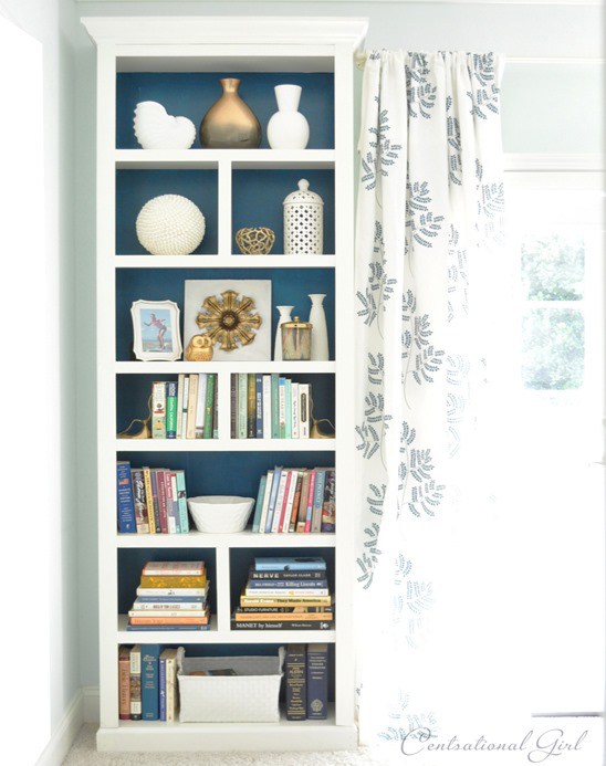 ikea hack billy diy chambre fond bleu