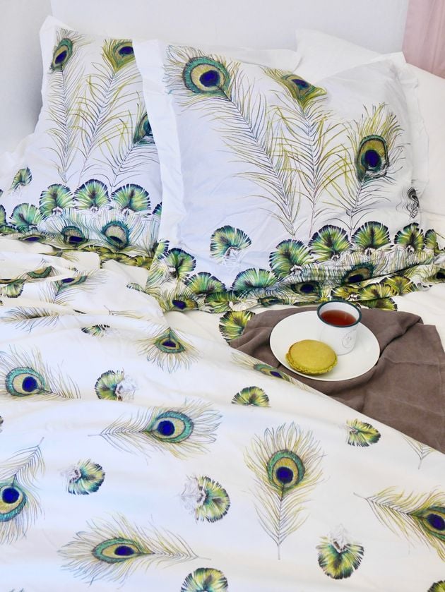 11m2 lit sobreal couette parure lit paon