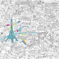 idées cadeaux enfant omy poster geant paris a colorier