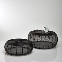 idées cadeaux homme noel table basse noir deco masculine fer ronde