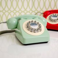 idee cadeaux homme noel telephone retro 746 jaune moutarde