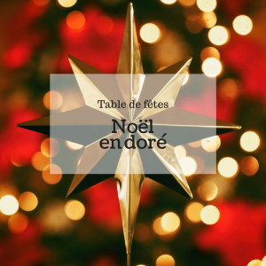 table de fête noël around the corner doré