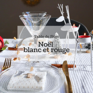 table de fête noël around the corner blanc et rouge