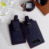Ted Baker - Lot de 2 étiquettes à bagage - Bleu cadet