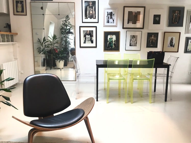 Philippe Barbier architecte à paris salon sejour arty