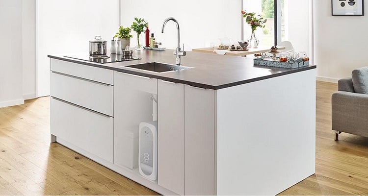 pose robinet grohe blue home