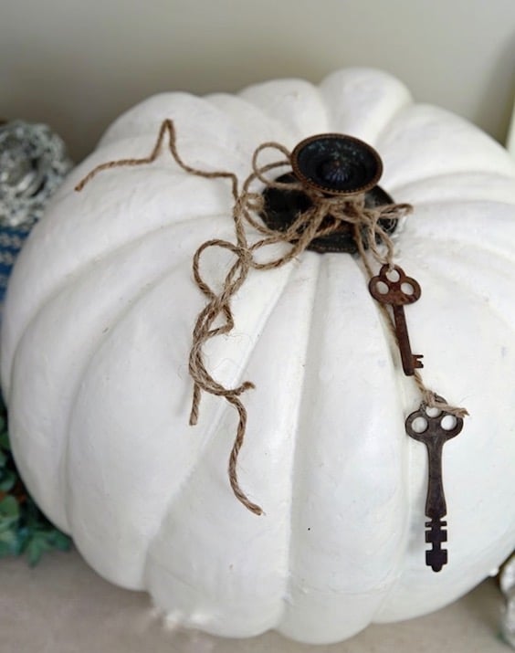 decorer une citrouille idee halloween vintage decoration