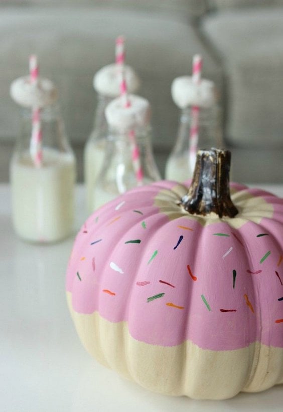 decorer une citrouille halloween faux donut diy