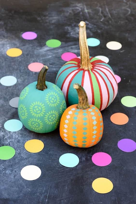 decorer une citrouille halloween colore deco automne