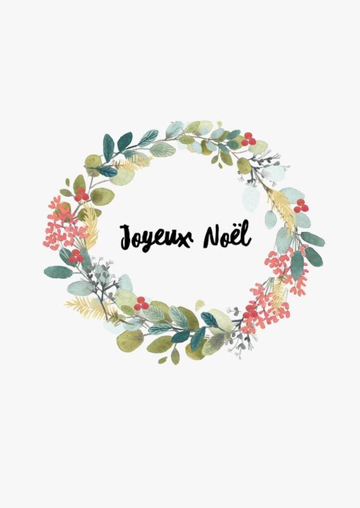 diy carte de voeux feuilles fleurs