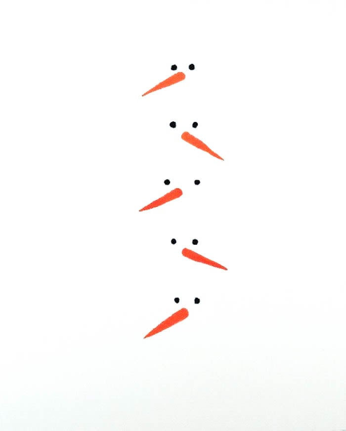 bonhomme de neige diy carte de voeux