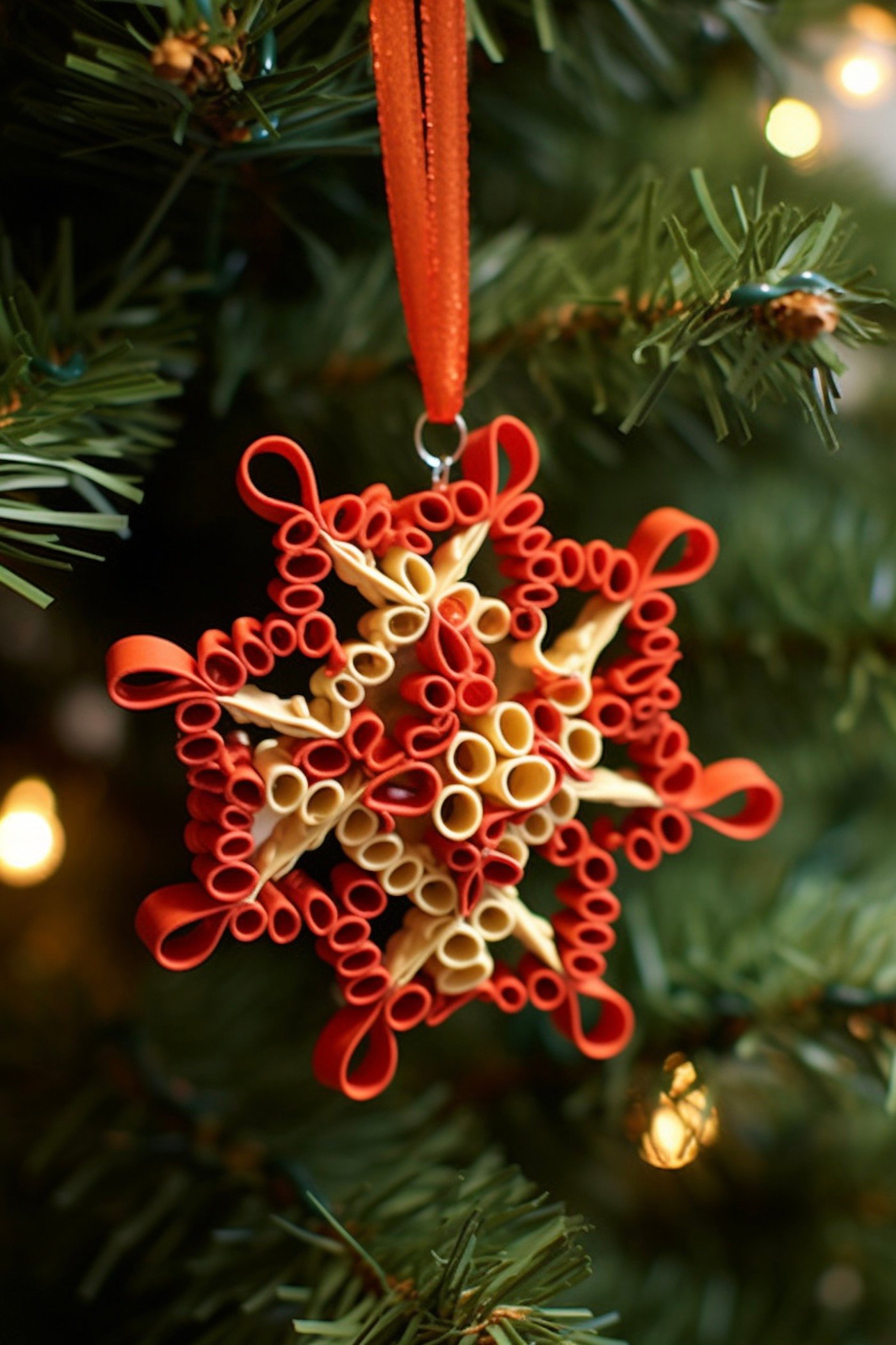 décoration sapin DIY avec pâtes facile étoile