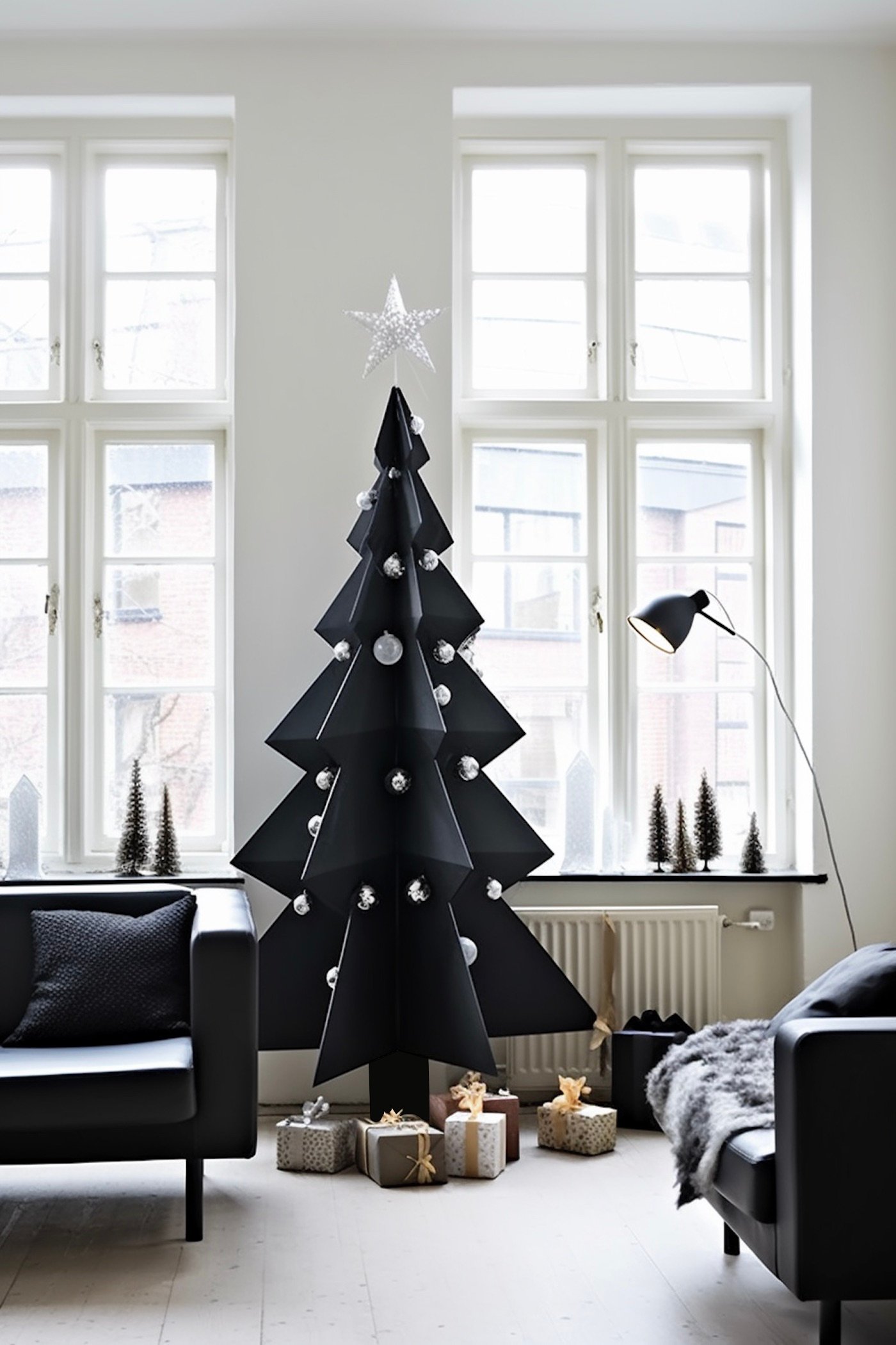 sapin Noël papier géant à faire soi-même