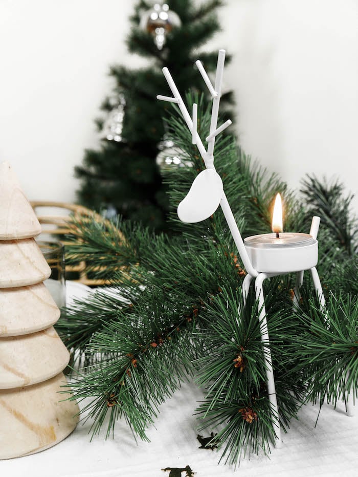 renne jolie table de noel