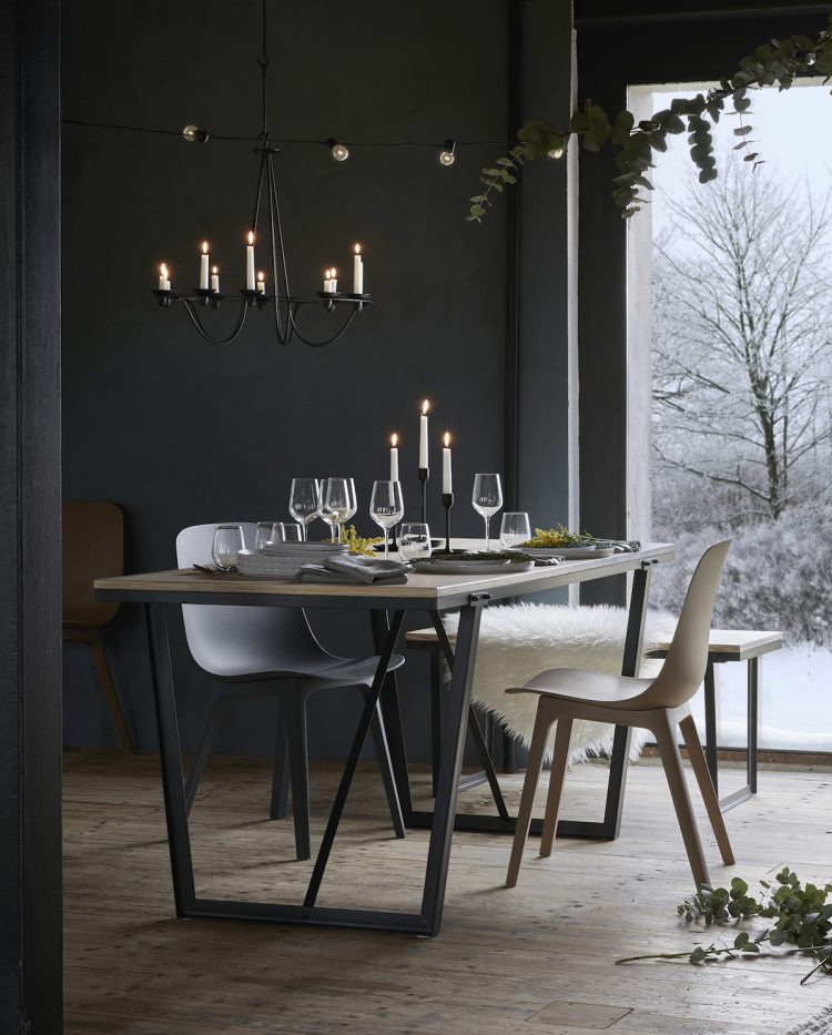 idées tables de noël hygge eucalyptus