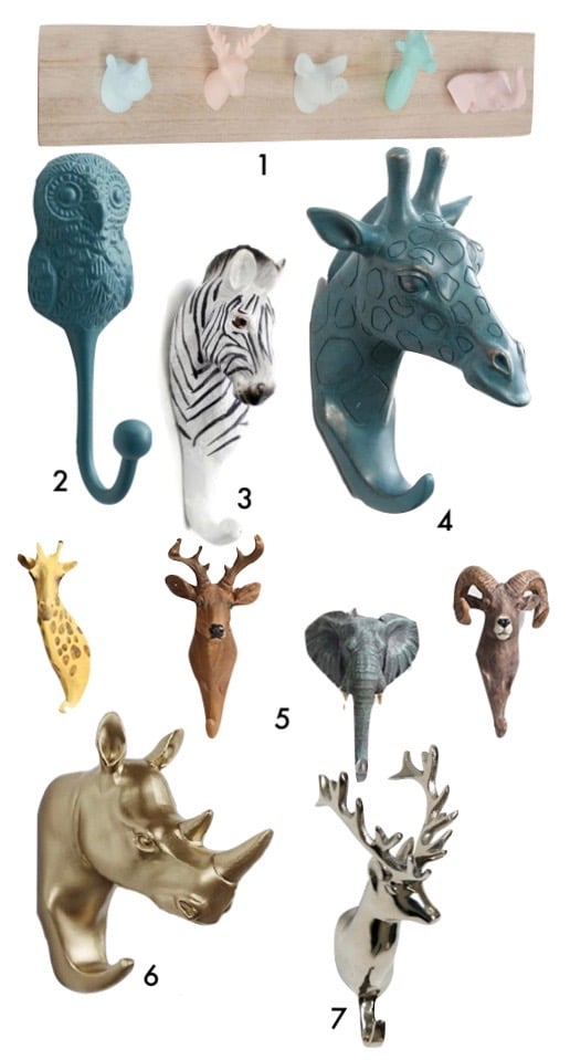 patere enfant amusante deco animal animaux