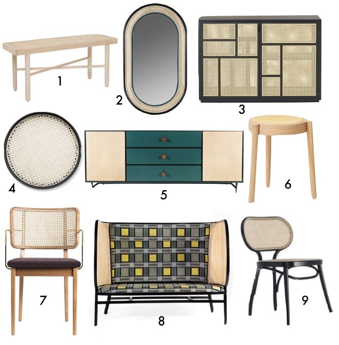 tendance decoration cannage miroir chaise banc buffet blog déco Clem Aorund The Corner