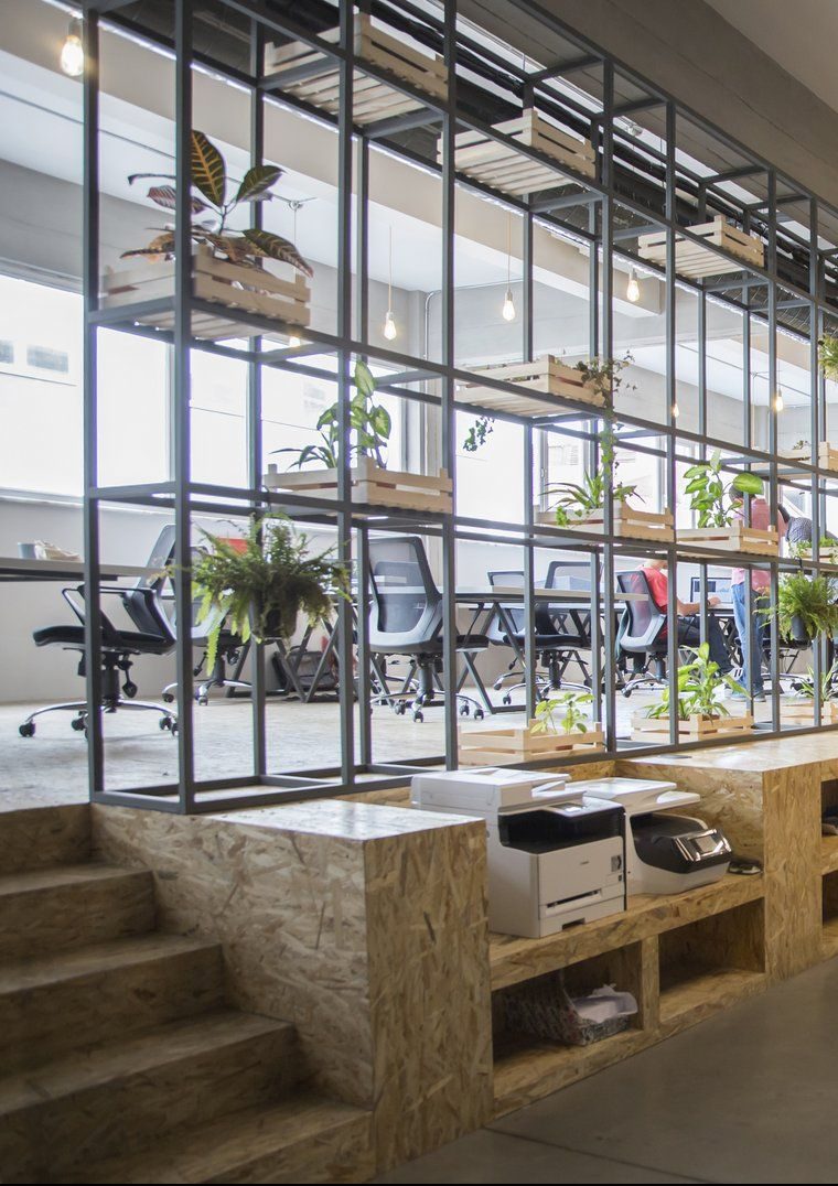 cloison végétal bureau espace coworking moderne design paris tendance