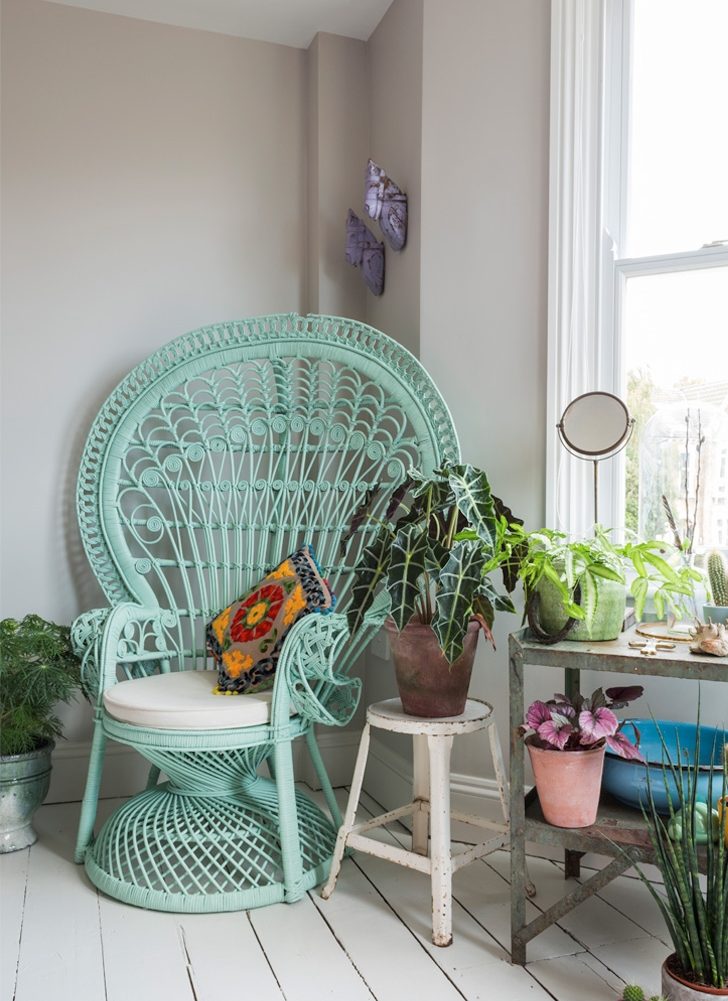 fauteuil emmanuelle bleu turquoise vert menthe mint diy